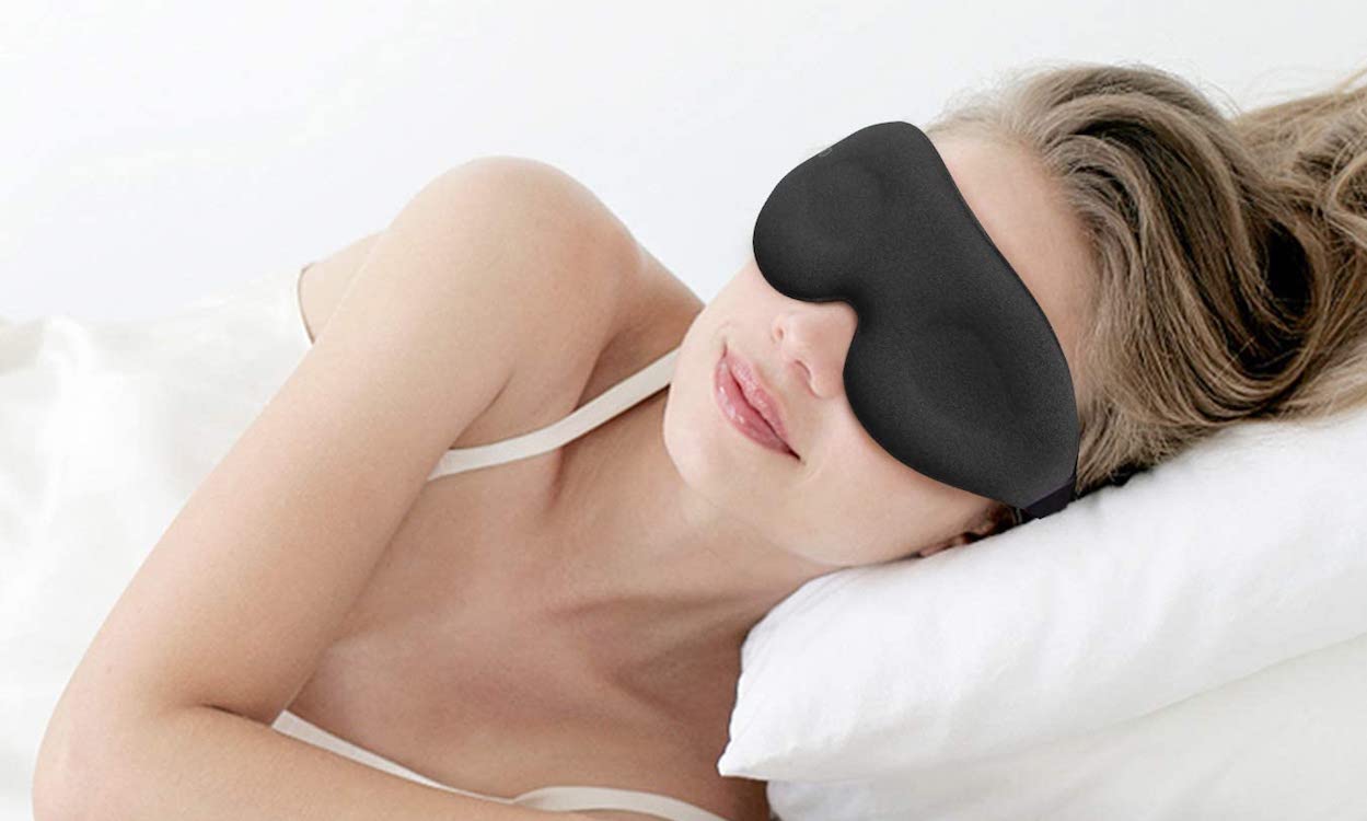 Alaska Bear Sleep Mask Silk Eye Cover with Contoured Interior Design for  Pressure-Free Comfort - Upgrade Over Thin Flat Shades (Black)