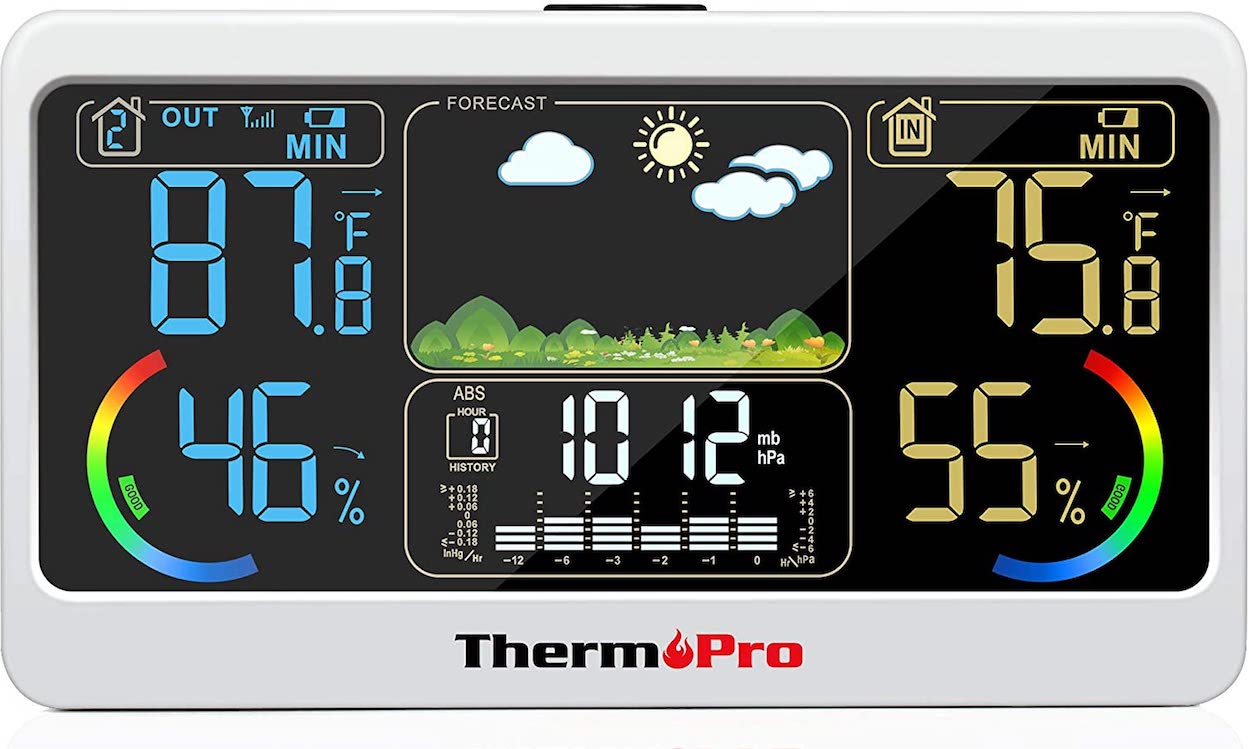 ThermoPro Digital Weather Station with Wireless Outdoor Sensor in
