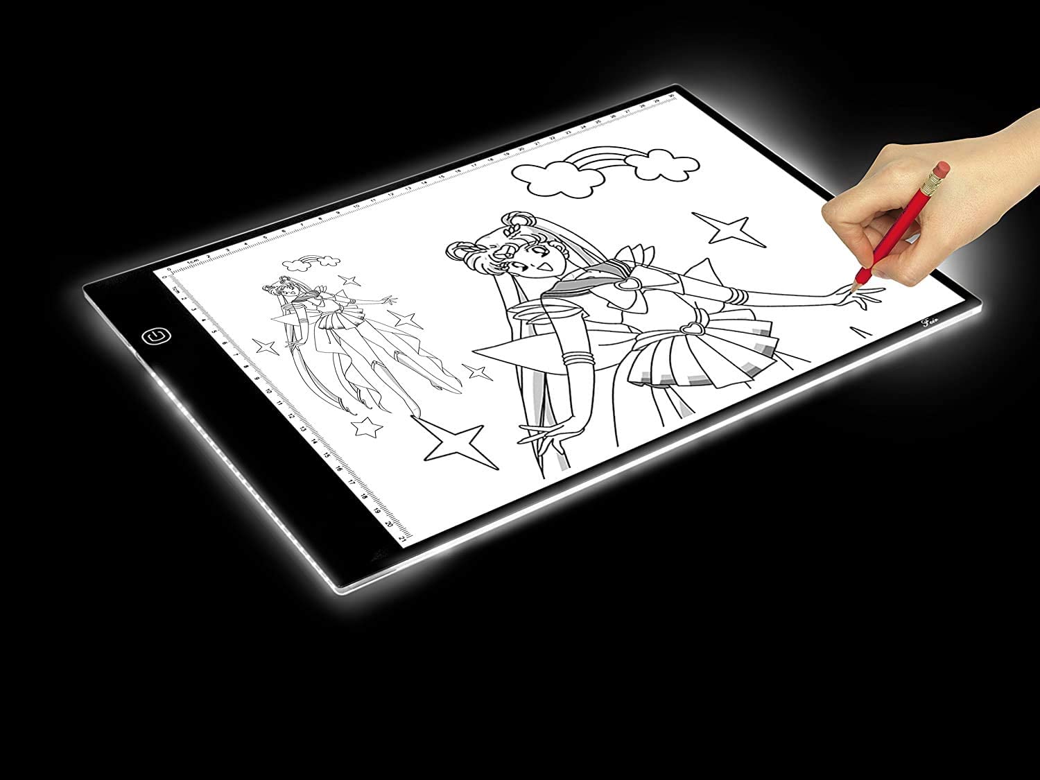 Tracing-Light-Board for Kids Drawing Yamteck A4-Light-Pad Sketching. LED-Tracing-Light-Box w Surface Magnetization Tech Diamond Painting Customized Protective Bag & Dimmable Brightness 