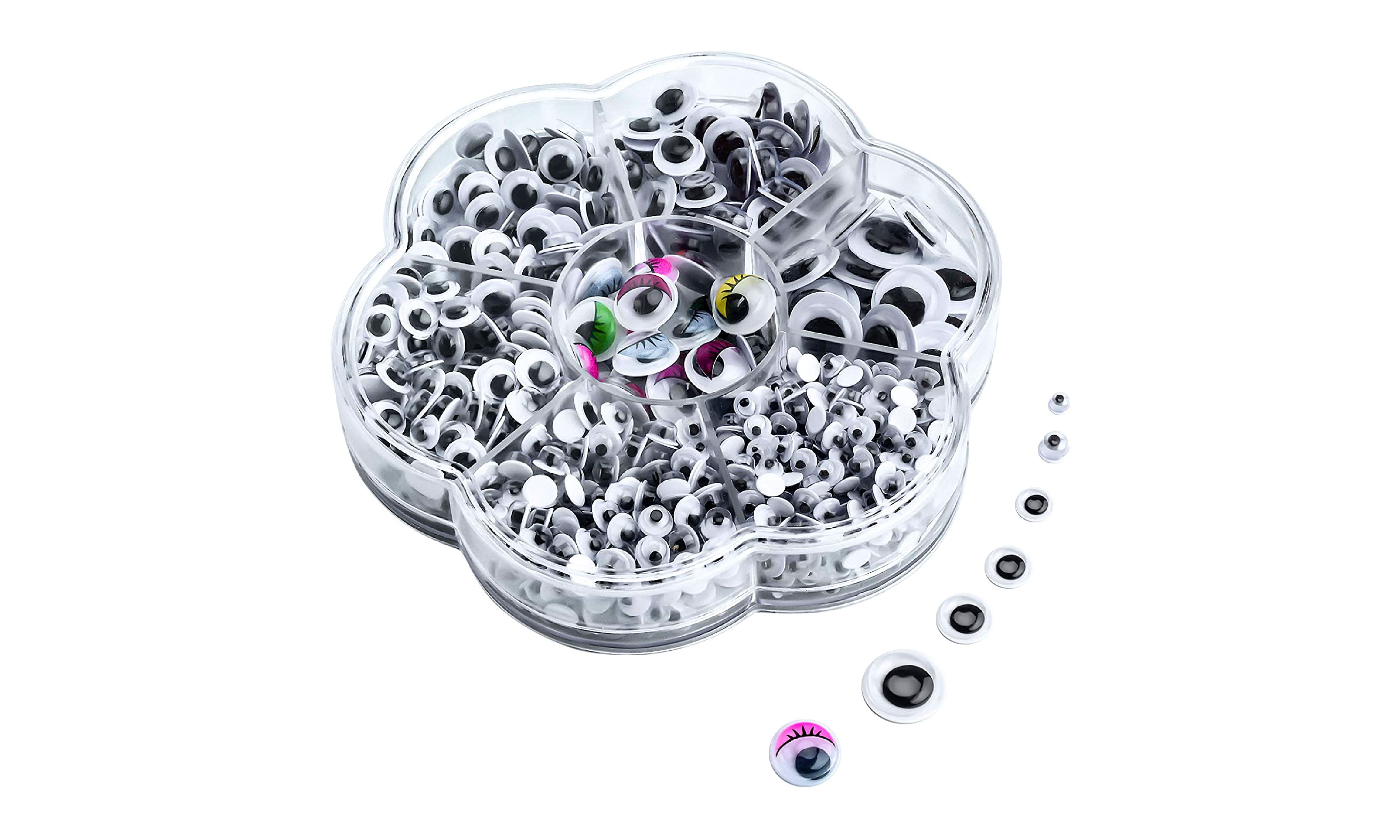  DECORA 6 Inch Large Wiggle Googly Eyes with Self